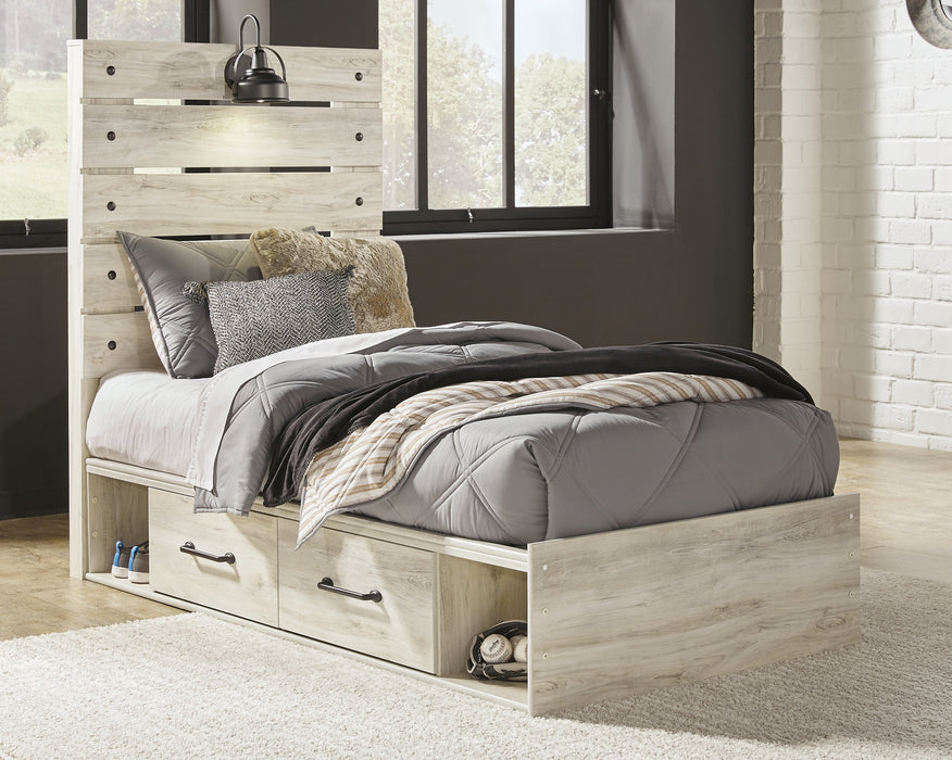 Cambeck Twin Panel Bed with 4 Storage Drawers with Mirrored Dresser Factory Furniture Mattress & More - Online or In-Store at our Phillipsburg Location Serving Dayton, Eaton, and Greenville. Shop Now.