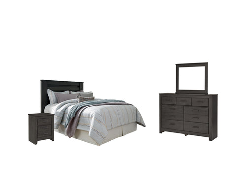 Brinxton Queen/Full Panel Headboard with Mirrored Dresser and 2 Nightstands Factory Furniture Mattress & More - Online or In-Store at our Phillipsburg Location Serving Dayton, Eaton, and Greenville. Shop Now.