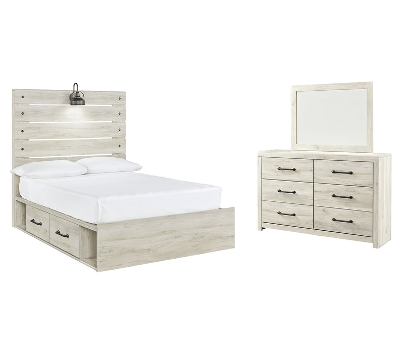 Cambeck Full Panel Bed with 4 Storage Drawers with Mirrored Dresser Factory Furniture Mattress & More - Online or In-Store at our Phillipsburg Location Serving Dayton, Eaton, and Greenville. Shop Now.