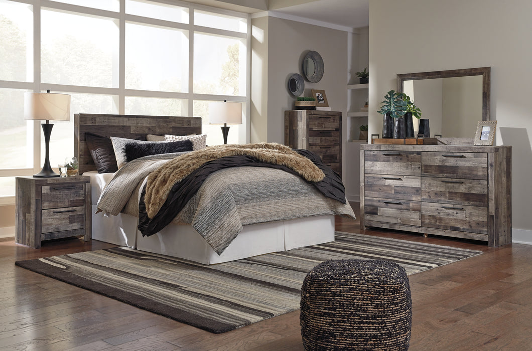 Derekson Queen/Full Panel Headboard with Mirrored Dresser, Chest and Nightstand Factory Furniture Mattress & More - Online or In-Store at our Phillipsburg Location Serving Dayton, Eaton, and Greenville. Shop Now.