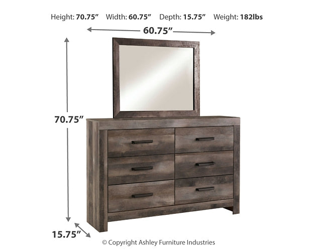 Wynnlow King Crossbuck Panel Bed with Mirrored Dresser Factory Furniture Mattress & More - Online or In-Store at our Phillipsburg Location Serving Dayton, Eaton, and Greenville. Shop Now.
