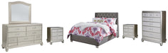 Coralayne Full Upholstered Bed with Mirrored Dresser, Chest and 2 Nightstands Factory Furniture Mattress & More - Online or In-Store at our Phillipsburg Location Serving Dayton, Eaton, and Greenville. Shop Now.