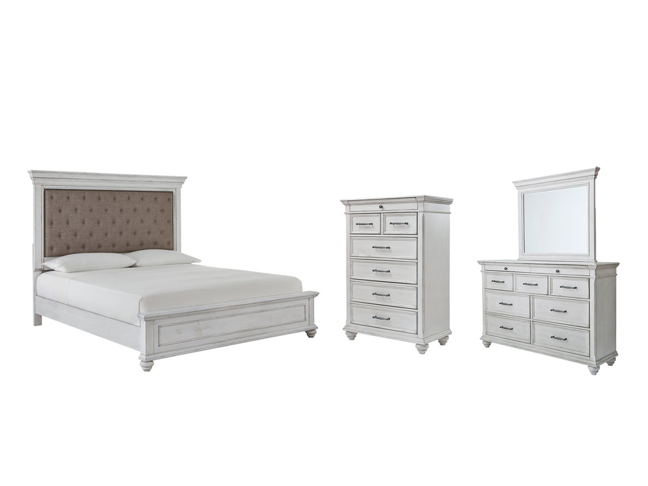 Kanwyn Queen Panel Bed with Mirrored Dresser and Chest Factory Furniture Mattress & More - Online or In-Store at our Phillipsburg Location Serving Dayton, Eaton, and Greenville. Shop Now.