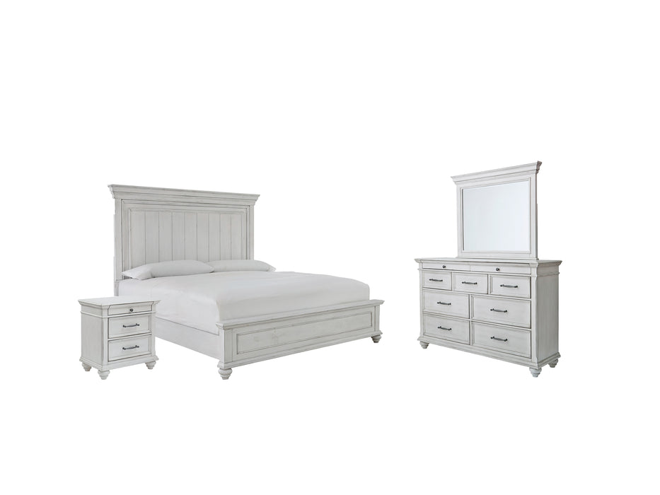 Kanwyn Queen Panel Bed with Mirrored Dresser and 2 Nightstands Factory Furniture Mattress & More - Online or In-Store at our Phillipsburg Location Serving Dayton, Eaton, and Greenville. Shop Now.