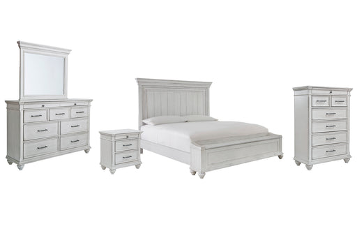 Kanwyn King Panel Bed with Storage with Mirrored Dresser, Chest and Nightstand Factory Furniture Mattress & More - Online or In-Store at our Phillipsburg Location Serving Dayton, Eaton, and Greenville. Shop Now.