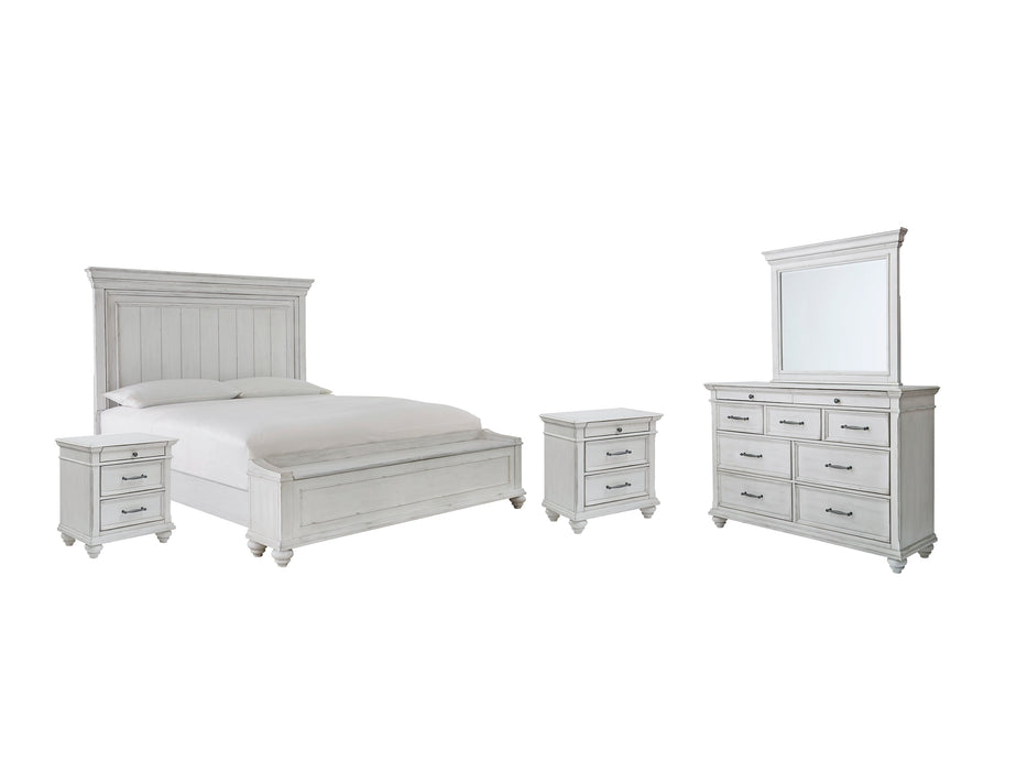 Kanwyn Queen Panel Bed with Storage with Mirrored Dresser and 2 Nightstands Factory Furniture Mattress & More - Online or In-Store at our Phillipsburg Location Serving Dayton, Eaton, and Greenville. Shop Now.