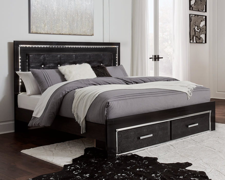 Kaydell King Panel Bed with Storage with Mirrored Dresser and Chest Factory Furniture Mattress & More - Online or In-Store at our Phillipsburg Location Serving Dayton, Eaton, and Greenville. Shop Now.