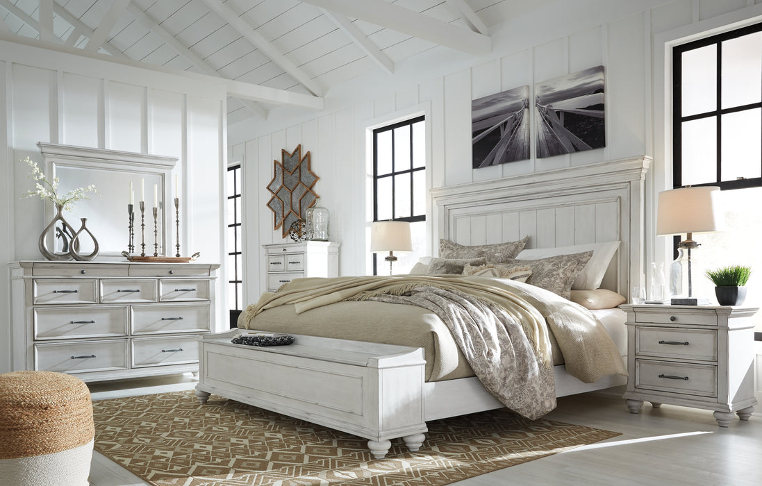 Kanwyn King Panel Bed with Storage with Mirrored Dresser Factory Furniture Mattress & More - Online or In-Store at our Phillipsburg Location Serving Dayton, Eaton, and Greenville. Shop Now.