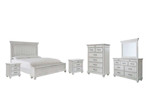 Kanwyn Queen Panel Bed with Storage with Mirrored Dresser, Chest and 2 Nightstands Factory Furniture Mattress & More - Online or In-Store at our Phillipsburg Location Serving Dayton, Eaton, and Greenville. Shop Now.
