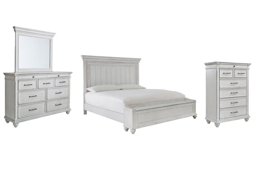 Kanwyn King Panel Bed with Storage with Mirrored Dresser and Chest Factory Furniture Mattress & More - Online or In-Store at our Phillipsburg Location Serving Dayton, Eaton, and Greenville. Shop Now.