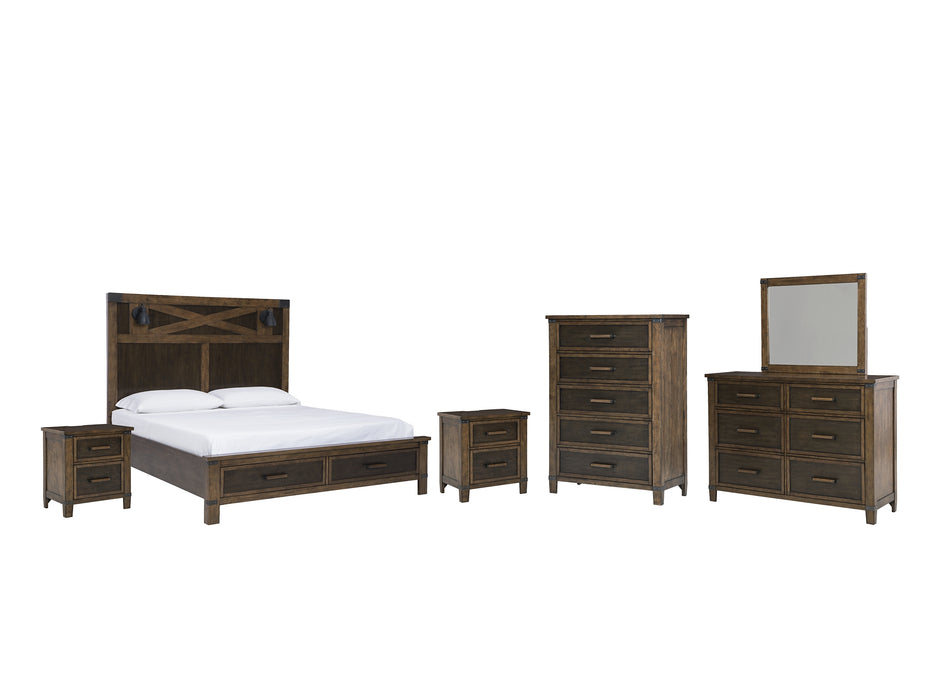 Wyattfield King Panel Bed with Mirrored Dresser, Chest and 2 Nightstands Factory Furniture Mattress & More - Online or In-Store at our Phillipsburg Location Serving Dayton, Eaton, and Greenville. Shop Now.