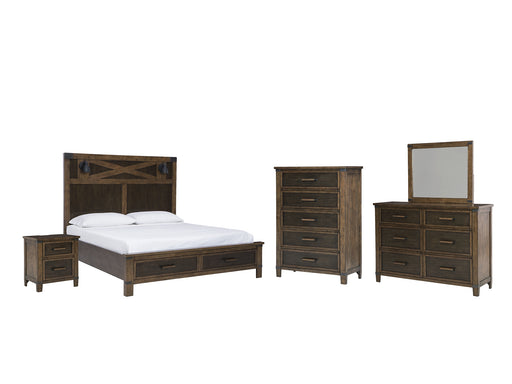 Wyattfield King Panel Bed with Mirrored Dresser, Chest and Nightstand Factory Furniture Mattress & More - Online or In-Store at our Phillipsburg Location Serving Dayton, Eaton, and Greenville. Shop Now.