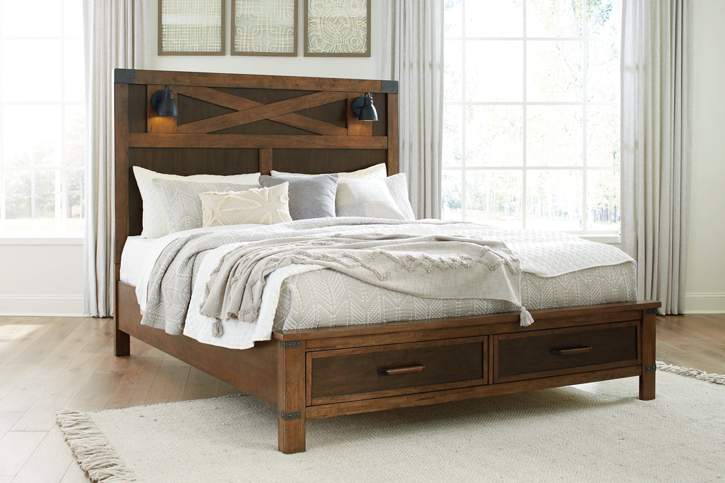 Wyattfield King Panel Bed with Mirrored Dresser Factory Furniture Mattress & More - Online or In-Store at our Phillipsburg Location Serving Dayton, Eaton, and Greenville. Shop Now.