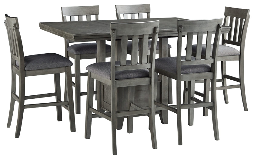 Hallanden Counter Height Dining Table and 6 Barstools Factory Furniture Mattress & More - Online or In-Store at our Phillipsburg Location Serving Dayton, Eaton, and Greenville. Shop Now.