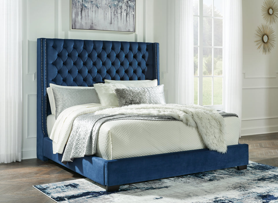 Coralayne King Upholstered Bed with Dresser Factory Furniture Mattress & More - Online or In-Store at our Phillipsburg Location Serving Dayton, Eaton, and Greenville. Shop Now.