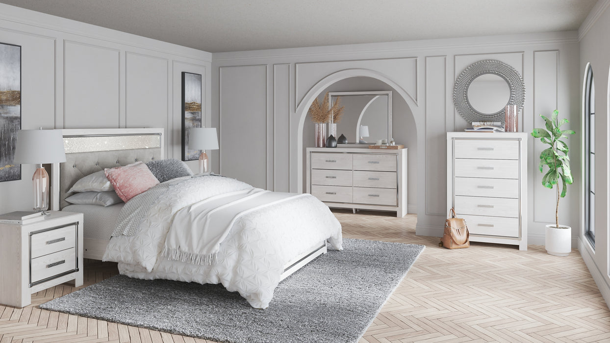 Altyra Queen Panel Headboard with Mirrored Dresser, Chest and 2 Nightstands Factory Furniture Mattress & More - Online or In-Store at our Phillipsburg Location Serving Dayton, Eaton, and Greenville. Shop Now.