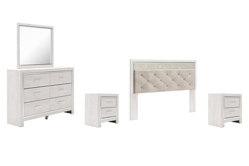 Altyra King Panel Headboard with Mirrored Dresser and 2 Nightstands Factory Furniture Mattress & More - Online or In-Store at our Phillipsburg Location Serving Dayton, Eaton, and Greenville. Shop Now.