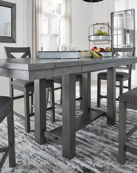 Myshanna Counter Height Dining Table and 4 Barstools and Bench Factory Furniture Mattress & More - Online or In-Store at our Phillipsburg Location Serving Dayton, Eaton, and Greenville. Shop Now.