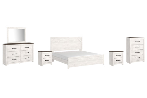 Gerridan King Panel Bed with Mirrored Dresser, Chest and 2 Nightstands Factory Furniture Mattress & More - Online or In-Store at our Phillipsburg Location Serving Dayton, Eaton, and Greenville. Shop Now.