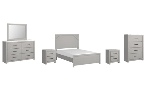 Cottonburg Full Panel Bed with Mirrored Dresser, Chest and 2 Nightstands Factory Furniture Mattress & More - Online or In-Store at our Phillipsburg Location Serving Dayton, Eaton, and Greenville. Shop Now.