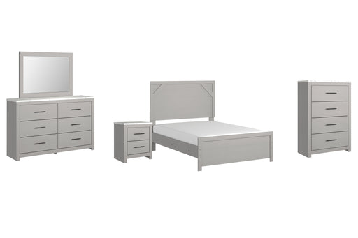Cottonburg Full Panel Bed with Mirrored Dresser, Chest and Nightstand Factory Furniture Mattress & More - Online or In-Store at our Phillipsburg Location Serving Dayton, Eaton, and Greenville. Shop Now.