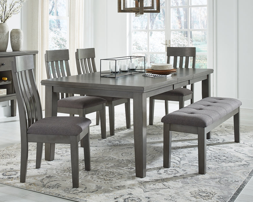 Hallanden Dining Table and 4 Chairs and Bench Factory Furniture Mattress & More - Online or In-Store at our Phillipsburg Location Serving Dayton, Eaton, and Greenville. Shop Now.