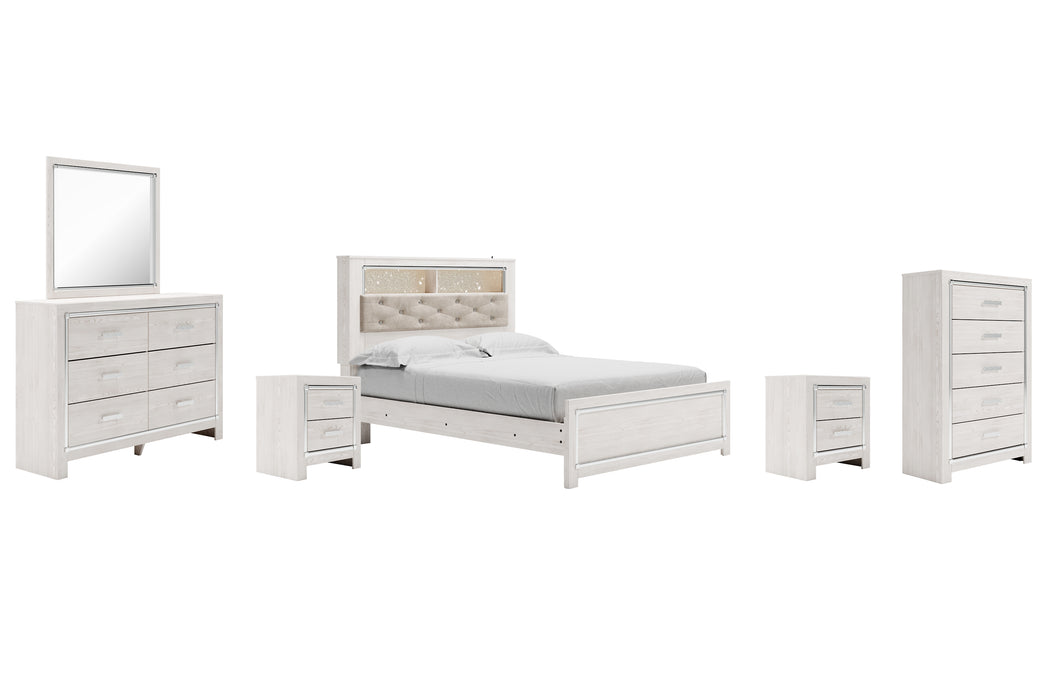 Altyra Queen Panel Bookcase Bed with Mirrored Dresser, Chest and 2 Nightstands Factory Furniture Mattress & More - Online or In-Store at our Phillipsburg Location Serving Dayton, Eaton, and Greenville. Shop Now.