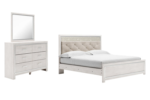 Altyra King Panel Bed with Mirrored Dresser Factory Furniture Mattress & More - Online or In-Store at our Phillipsburg Location Serving Dayton, Eaton, and Greenville. Shop Now.