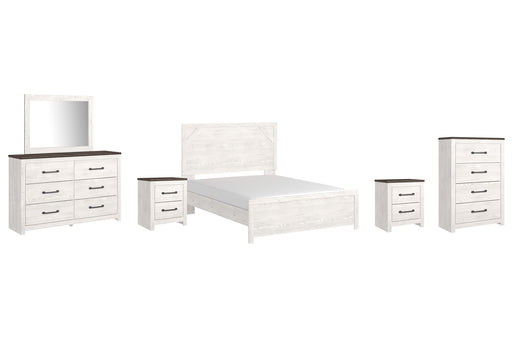 Gerridan Queen Panel Bed with Mirrored Dresser, Chest and 2 Nightstands Factory Furniture Mattress & More - Online or In-Store at our Phillipsburg Location Serving Dayton, Eaton, and Greenville. Shop Now.