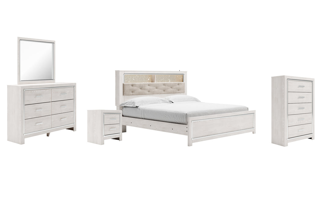 Altyra King Panel Bookcase Bed with Mirrored Dresser, Chest and Nightstand Factory Furniture Mattress & More - Online or In-Store at our Phillipsburg Location Serving Dayton, Eaton, and Greenville. Shop Now.
