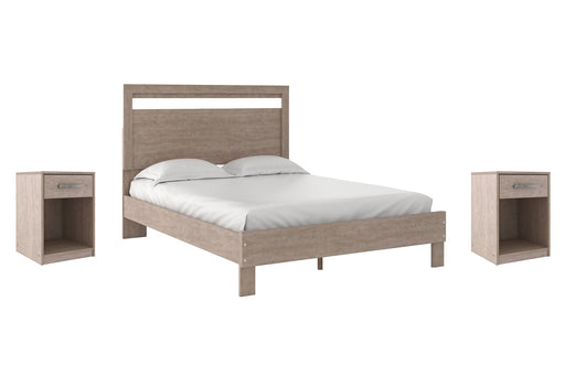 Flannia Queen Panel Platform Bed with 2 Nightstands Factory Furniture Mattress & More - Online or In-Store at our Phillipsburg Location Serving Dayton, Eaton, and Greenville. Shop Now.
