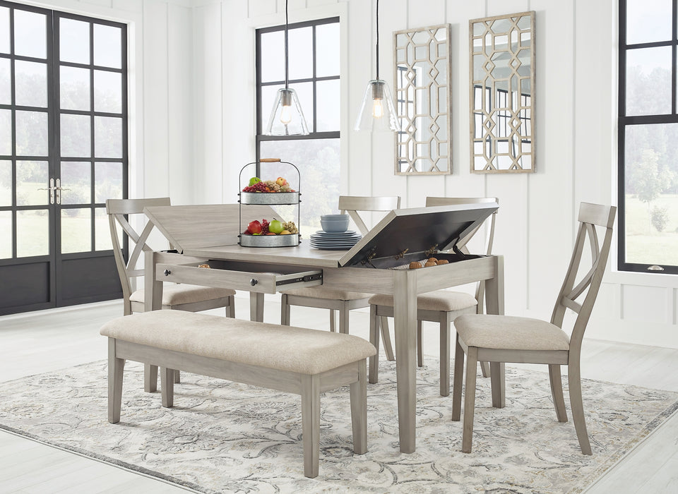 Parellen Dining Table and 4 Chairs and Bench Factory Furniture Mattress & More - Online or In-Store at our Phillipsburg Location Serving Dayton, Eaton, and Greenville. Shop Now.