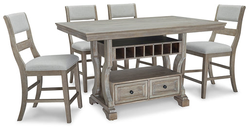 Moreshire Counter Height Dining Table and 4 Barstools Factory Furniture Mattress & More - Online or In-Store at our Phillipsburg Location Serving Dayton, Eaton, and Greenville. Shop Now.