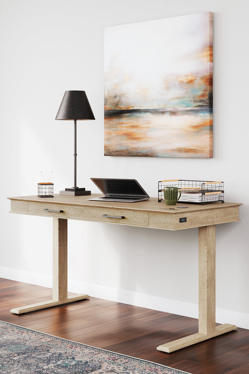 Elmferd Adjustable Height Desk Factory Furniture Mattress & More - Online or In-Store at our Phillipsburg Location Serving Dayton, Eaton, and Greenville. Shop Now.