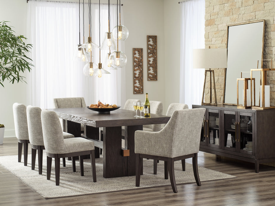 Burkhaus Dining Table and 8 Chairs Factory Furniture Mattress & More - Online or In-Store at our Phillipsburg Location Serving Dayton, Eaton, and Greenville. Shop Now.