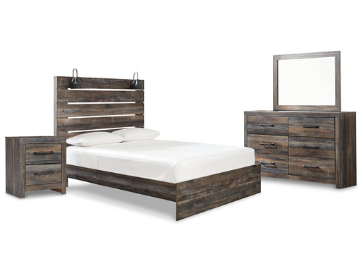 Drystan Queen Panel Bed with Mirrored Dresser and Nightstand Factory Furniture Mattress & More - Online or In-Store at our Phillipsburg Location Serving Dayton, Eaton, and Greenville. Shop Now.