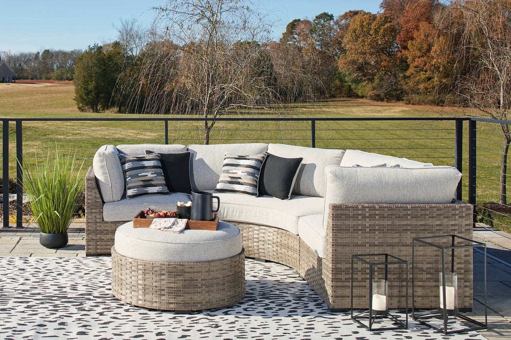 Calworth 5-Piece Outdoor Sectional with Ottoman Factory Furniture Mattress & More - Online or In-Store at our Phillipsburg Location Serving Dayton, Eaton, and Greenville. Shop Now.