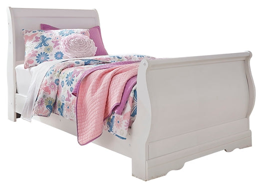 Anarasia Twin Sleigh Bed with Mirrored Dresser and Nightstand Factory Furniture Mattress & More - Online or In-Store at our Phillipsburg Location Serving Dayton, Eaton, and Greenville. Shop Now.