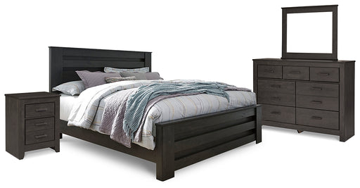 Brinxton King Panel Bed with Mirrored Dresser and Nightstand Factory Furniture Mattress & More - Online or In-Store at our Phillipsburg Location Serving Dayton, Eaton, and Greenville. Shop Now.