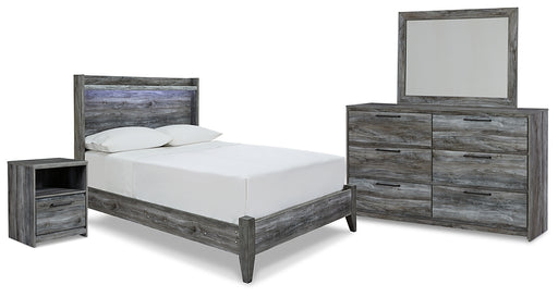 Baystorm Full Panel Bed with Mirrored Dresser and Nightstand Factory Furniture Mattress & More - Online or In-Store at our Phillipsburg Location Serving Dayton, Eaton, and Greenville. Shop Now.