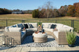 Calworth Outdoor 9-Piece Sectional with Ottoman Factory Furniture Mattress & More - Online or In-Store at our Phillipsburg Location Serving Dayton, Eaton, and Greenville. Shop Now.