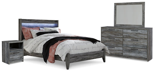 Baystorm Queen Panel Bed with Mirrored Dresser and Nightstand Factory Furniture Mattress & More - Online or In-Store at our Phillipsburg Location Serving Dayton, Eaton, and Greenville. Shop Now.
