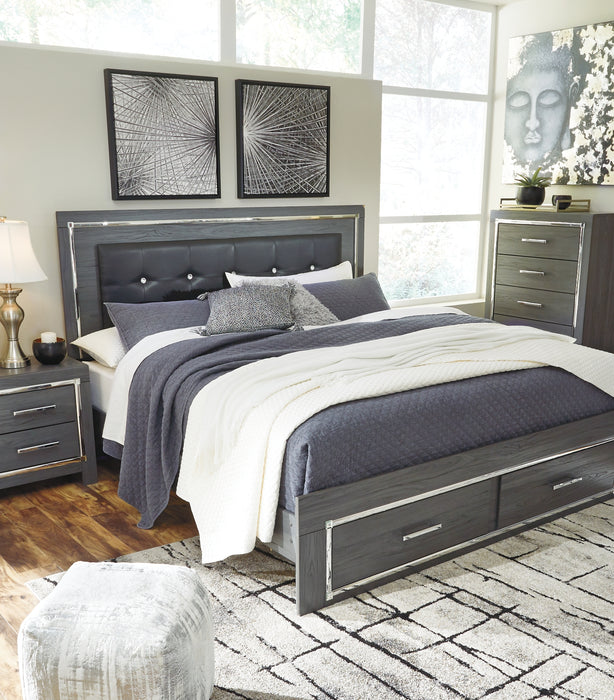 Lodanna King Panel Bed with 2 Storage Drawers with Mirrored Dresser and Nightstand Factory Furniture Mattress & More - Online or In-Store at our Phillipsburg Location Serving Dayton, Eaton, and Greenville. Shop Now.