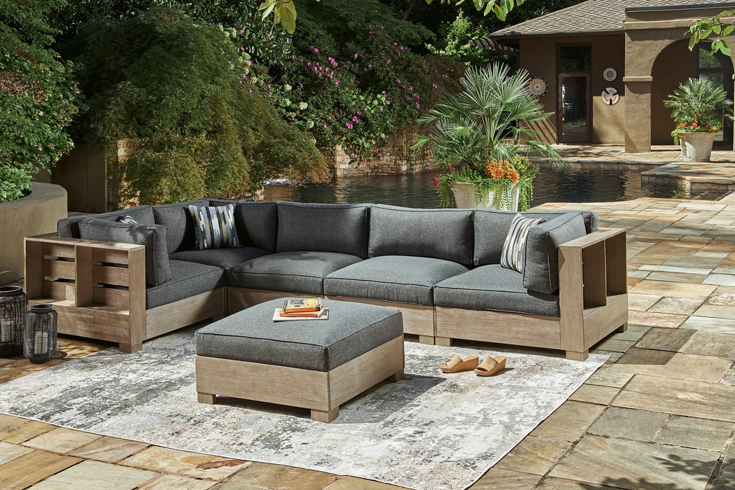 Citrine Park 5-Piece Outdoor Sectional with Ottoman Factory Furniture Mattress & More - Online or In-Store at our Phillipsburg Location Serving Dayton, Eaton, and Greenville. Shop Now.