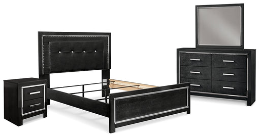 Kaydell Queen Upholstered Panel Bed with Mirrored Dresser and Nightstand Factory Furniture Mattress & More - Online or In-Store at our Phillipsburg Location Serving Dayton, Eaton, and Greenville. Shop Now.
