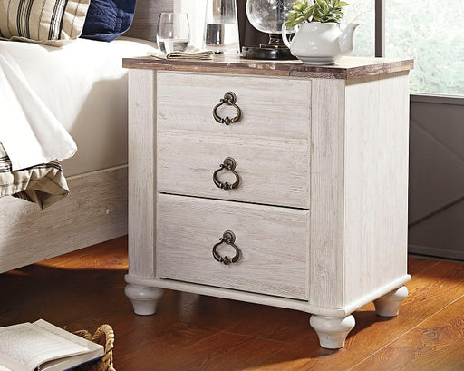 Willowton Two Drawer Night Stand Factory Furniture Mattress & More - Online or In-Store at our Phillipsburg Location Serving Dayton, Eaton, and Greenville. Shop Now.