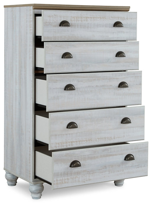 Haven Bay Five Drawer Chest Factory Furniture Mattress & More - Online or In-Store at our Phillipsburg Location Serving Dayton, Eaton, and Greenville. Shop Now.