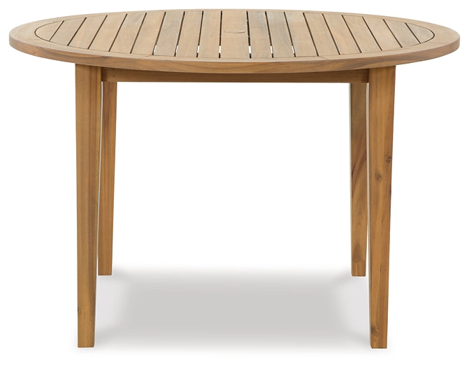 Janiyah Round Dining Table w/UMB OPT Factory Furniture Mattress & More - Online or In-Store at our Phillipsburg Location Serving Dayton, Eaton, and Greenville. Shop Now.