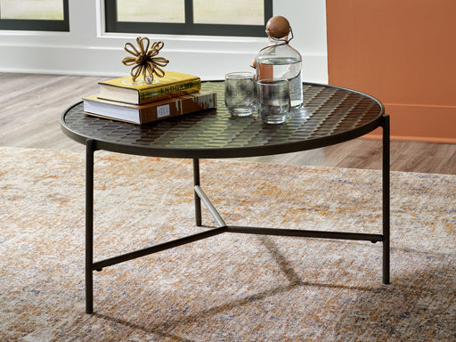 Doraley Round Cocktail Table Factory Furniture Mattress & More - Online or In-Store at our Phillipsburg Location Serving Dayton, Eaton, and Greenville. Shop Now.