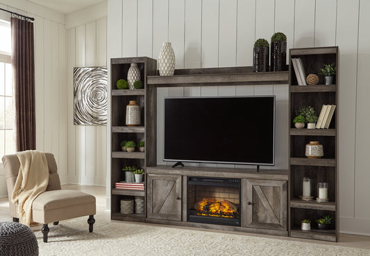 Wynnlow 4-Piece Entertainment Center with Electric Fireplace Factory Furniture Mattress & More - Online or In-Store at our Phillipsburg Location Serving Dayton, Eaton, and Greenville. Shop Now.